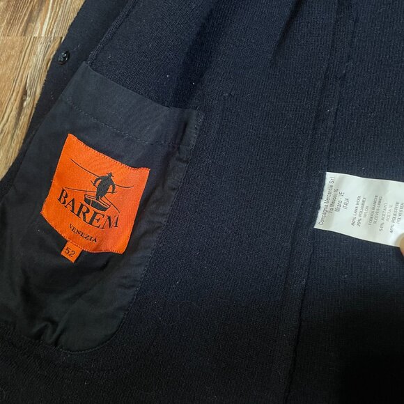 Barena Lana Wool Knit Blazer Single Breasted 3-Button Size 52 Italy or M (40) US - Picture 4 of 8